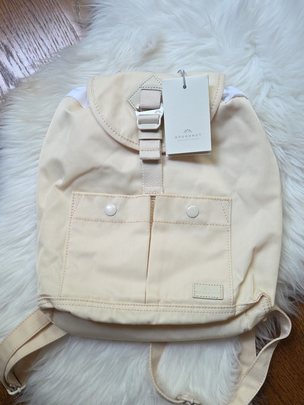Doughnut Cream Mini Backpack – Lightweight Everyday Tote